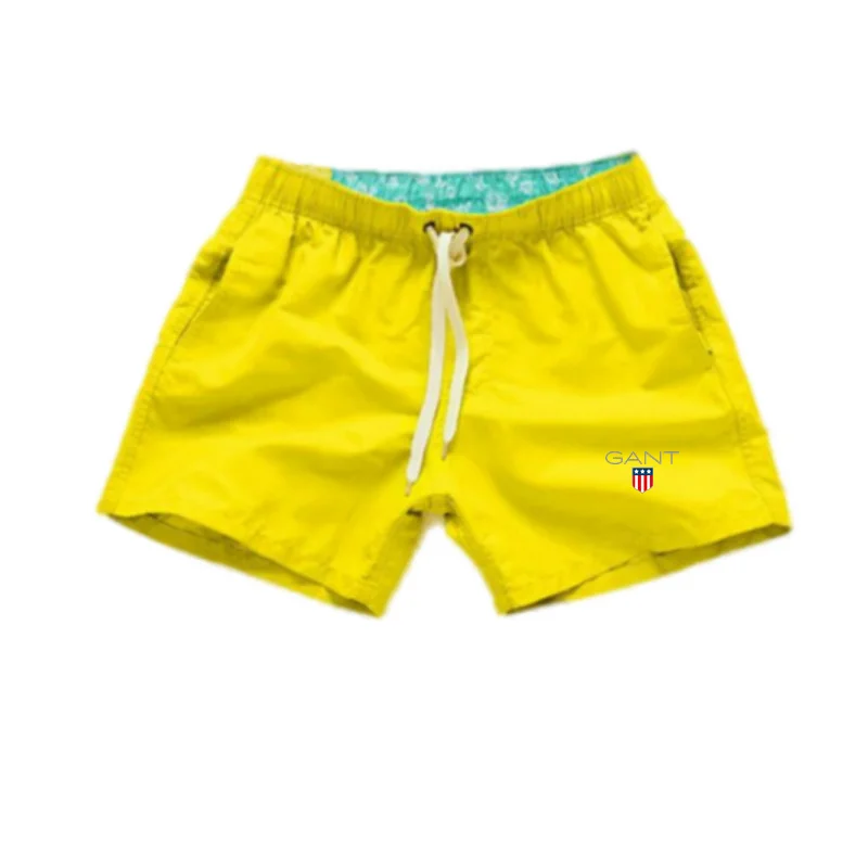 Summer Hot Swimming Gym Shorts Men Polyester With Spandex Mesh Liner With Pockects Beach Bermudas Masculina Swimsuits