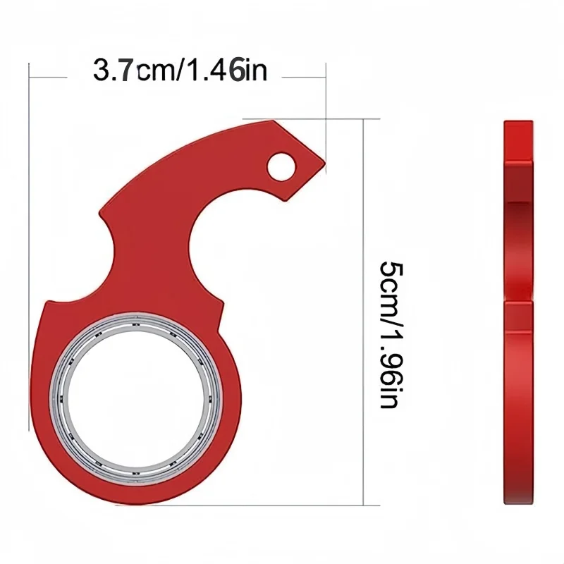 Vendita calda Nuovo Karambit Spinner Dito Girevole Artiglio Coltello Portachiavi Grano di Metallo di Alta Qualità Texture Fidget Spinner Portachiavi In Metallo Giocattolo