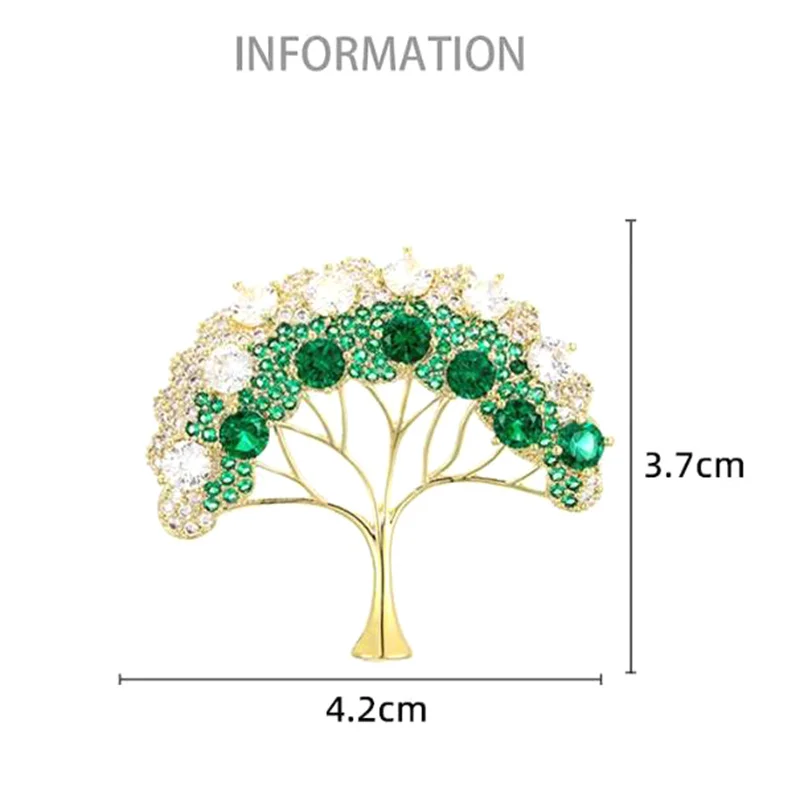 Bros pohon Natal berlian imitasi hijau Vintage setelan korsase kepribadian mantel Pin aksesoris indah serbaguna lencana perhiasan