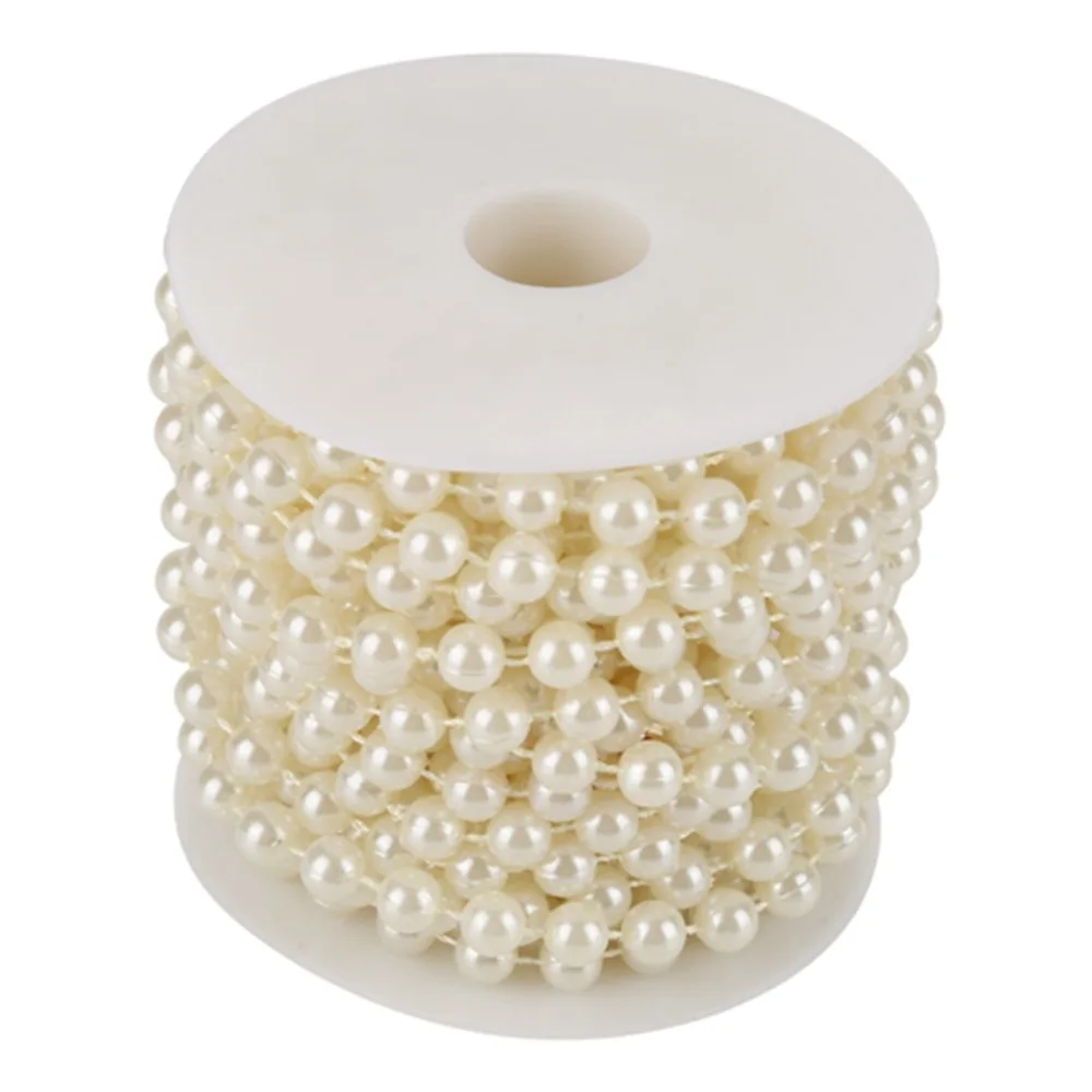 

8mm Size Pearl Beads Garland Beige Color White Beads Garland Faux Pearl 10M Pearl String Floral Centerpieces