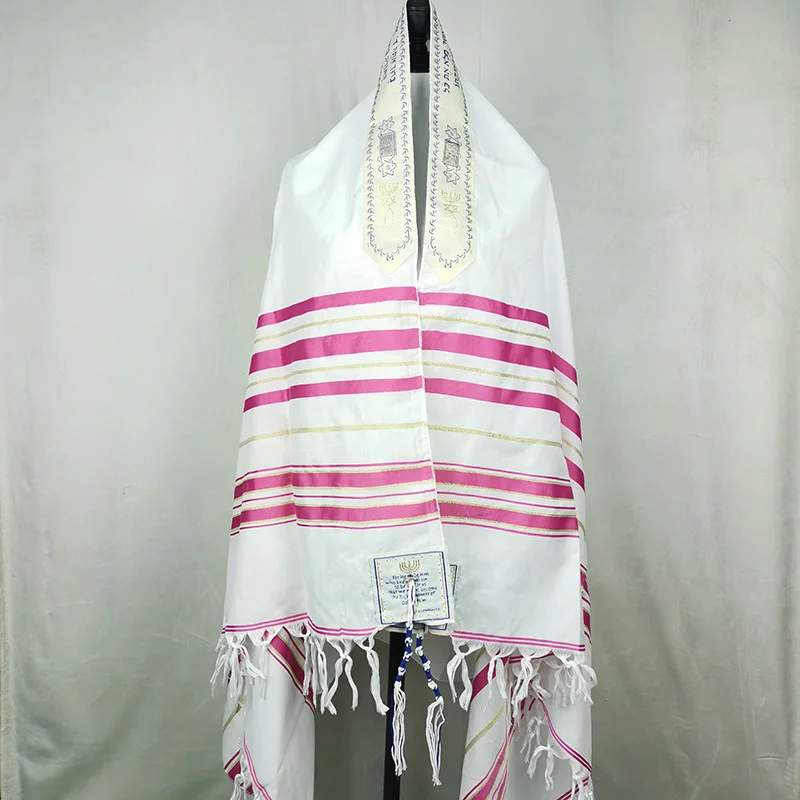 Große Größe 108*180cm jüdische Tallit Talit Gebets schal & Talis Schal Frauen Männer Talit Gebets schal Messi anic Tallit für Christian