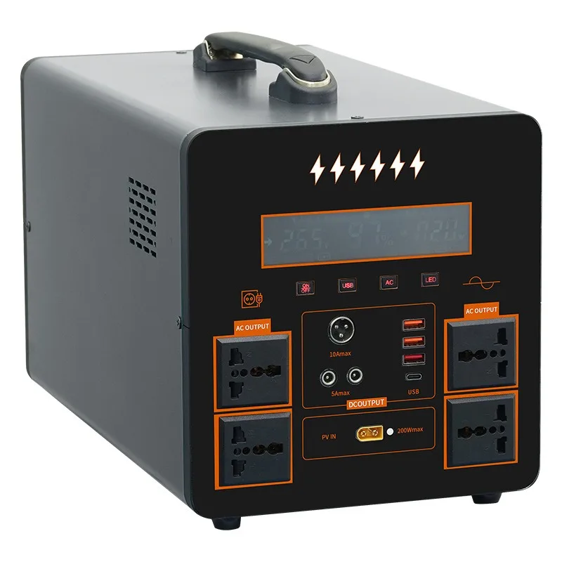 110V Portable Power Station 300W 500W Large Capacity Emergency Power Supply