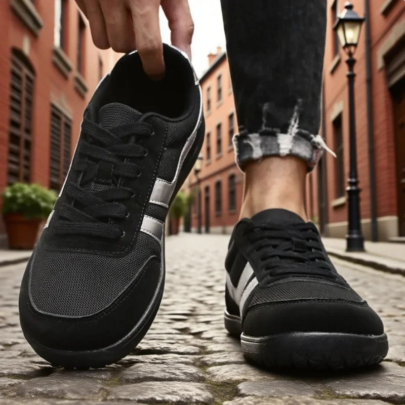 

Men Wide Barefoot Shoes Minimalist Breathable Comfortable Trail Walking Shoe Fashionable Lightweight Slip on Soft Man Sneakers