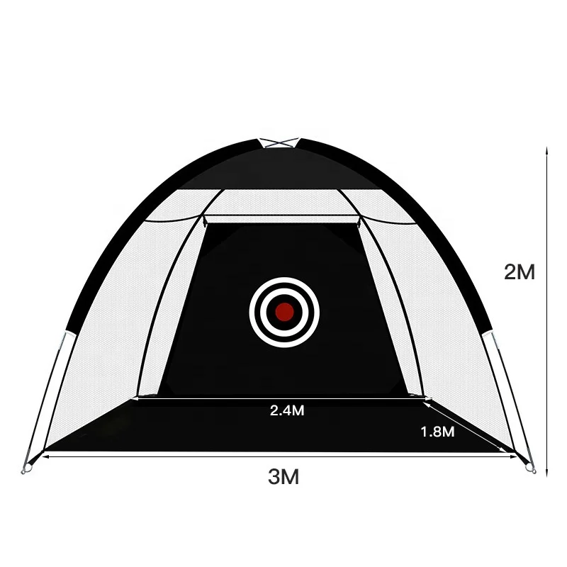 Para 3 metros de rede de percussão para prática de balanço interno e externo Rede portátil para prática de golfe
