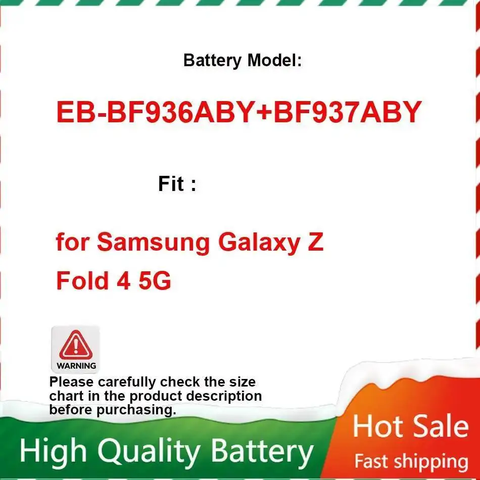 

EB-BF936ABY+BF937ABY For Samsung Galaxy Z Fold 4 5G 2060Mah+2340Mah Mobile Phone Battery High Performance