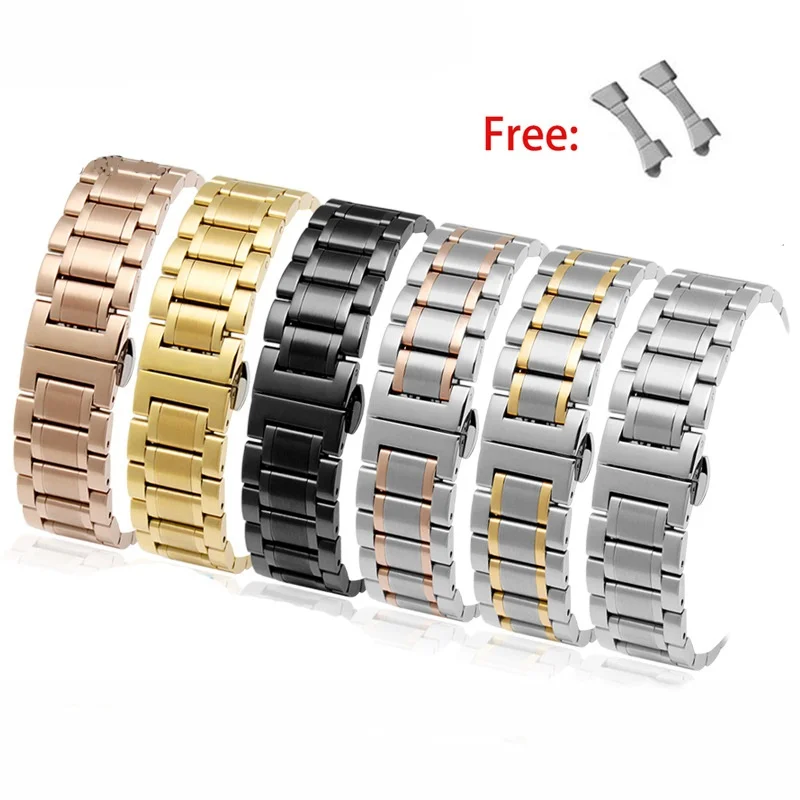 

16mm 18mm 20mm 22mm 24mm Solid Stainless Steel Watch Strap Replacement for Universal Waterproof Watch Band with Folding Buckle