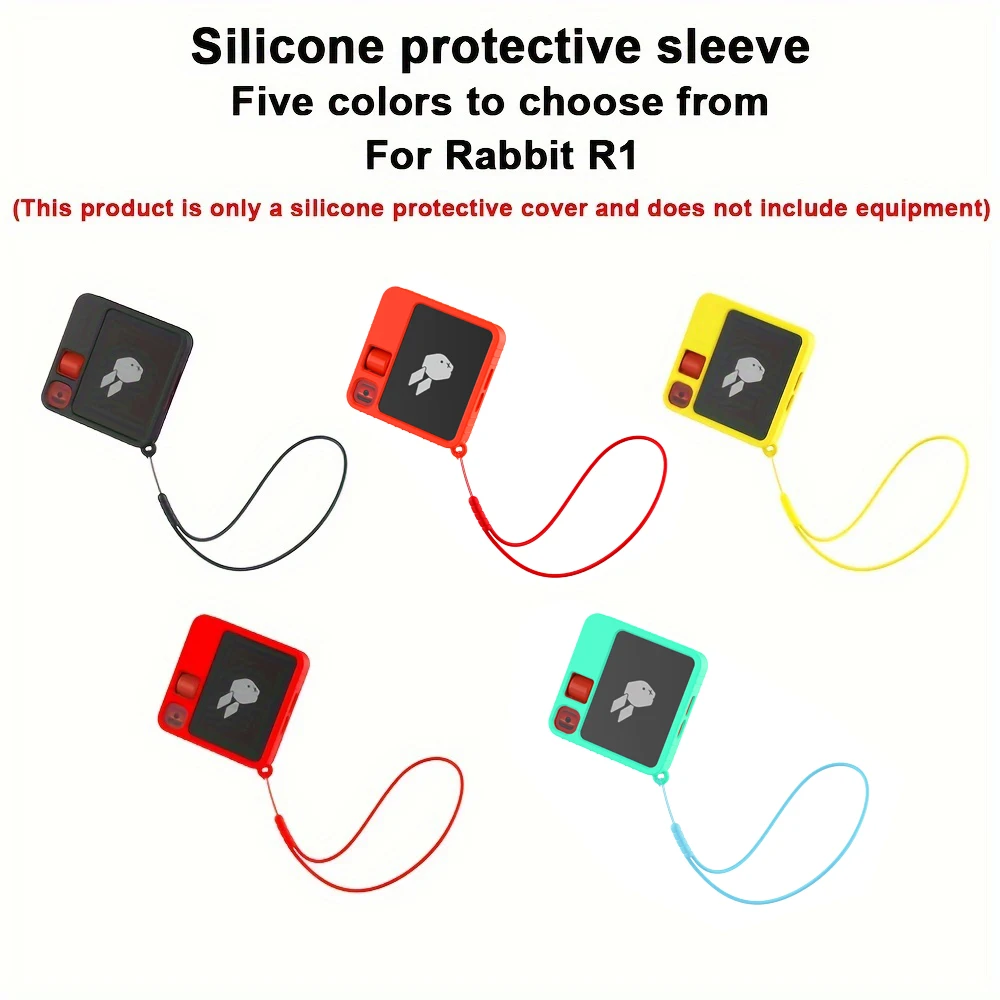 Silicone protective cover For Rabbit R1 AI equipment, waterproof and dustproof, anti drop and shock-absorbing protective shell