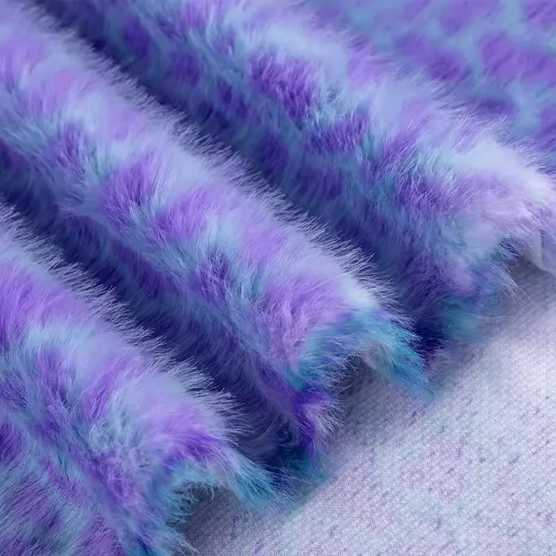 

1yard High end faux mink print fur Fabrics For Toy Doll Coat Vest DIY Newborn Photographic fabric for clothing