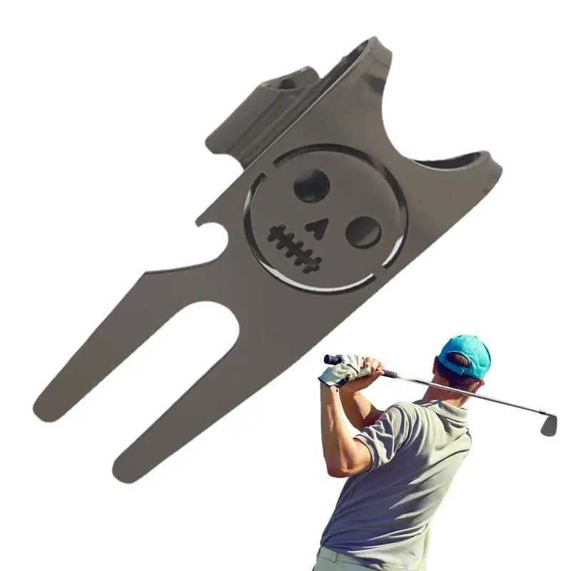 Golf Divot Repair Tool Golf Green Fork Repair Tool Zinc Alloy High Hardness Golf Equipment For Golf Enthusiasts accessories