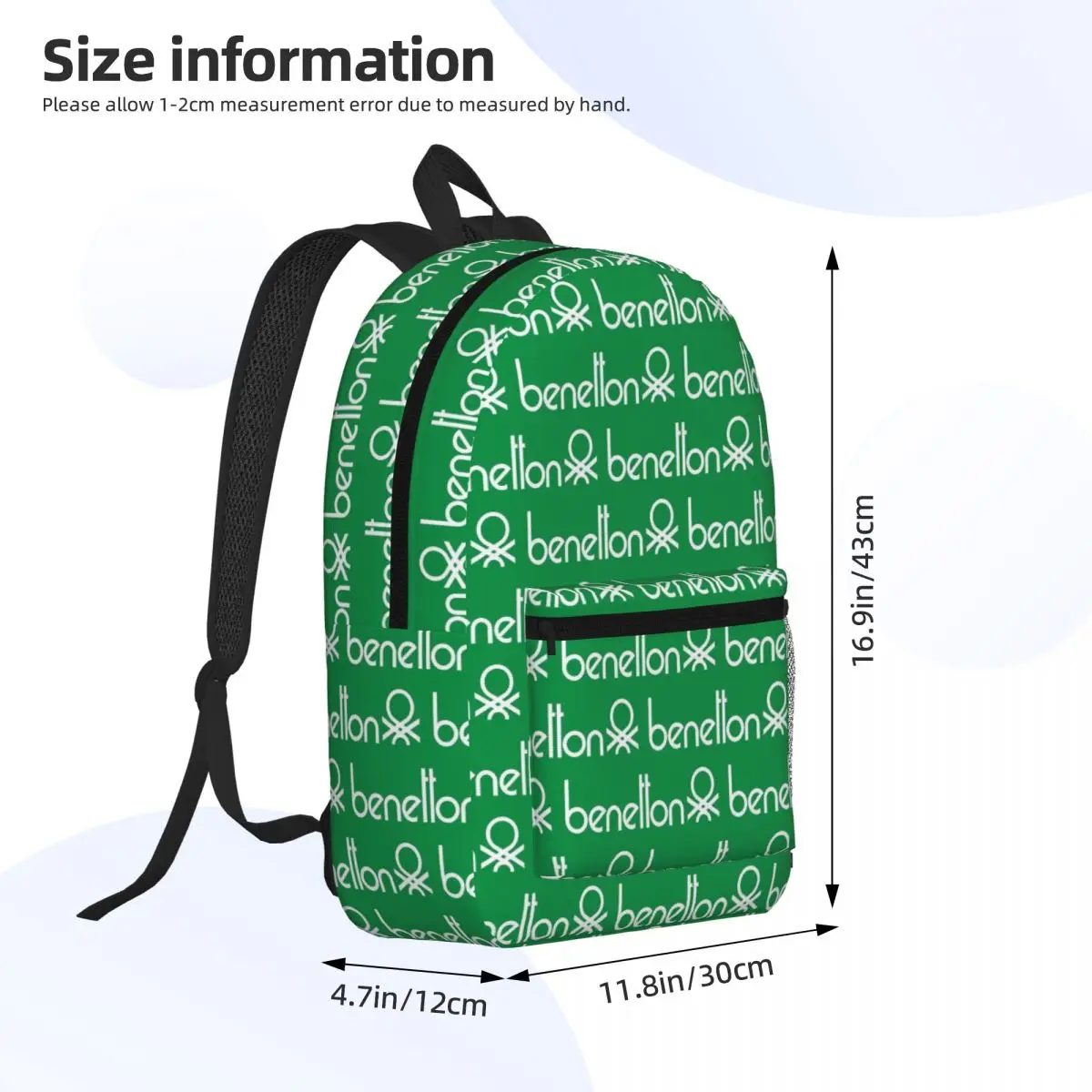 United Colors Of Benetton Backpack Daypack Large Capacity Kids BookBag School Bag Shoulder Bags for Men Women view 4