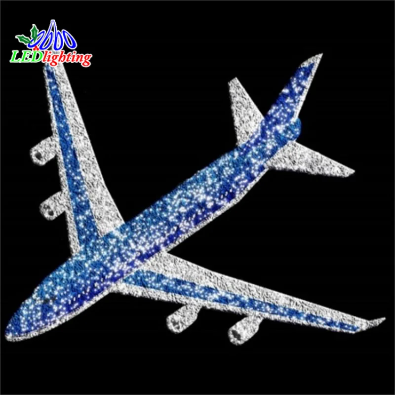 

custom.commercial New Street Decorations Airplane 3d motif shape light plane