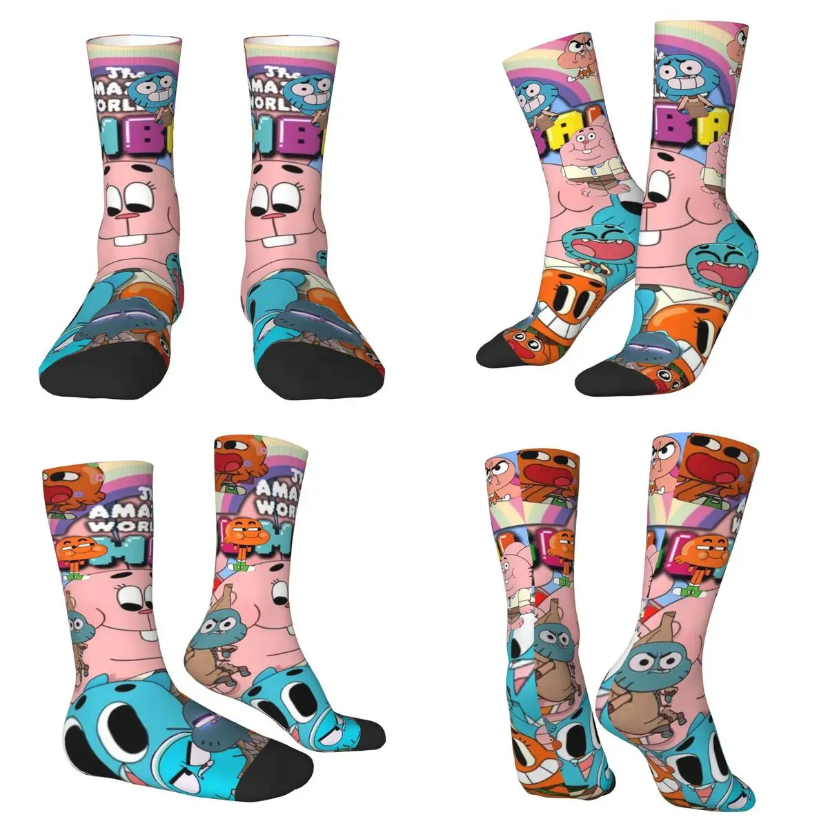 

Носки The Amazing World Of Gumball, чулки в стиле Харадзюку, всесезонные длинные носки, аксессуары для мужчин и женщин, подарок на день рождения