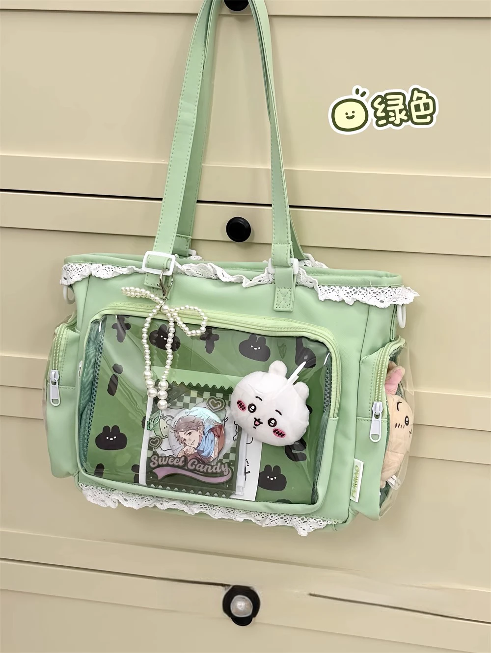 Heiß begehrte Itabag „Ballet Girl Has A Large Appetite“ – Japanische 2D Umhängetasche für den täglichen Gebrauch, Kawaii-Geschenke (nur Tasche, keine Puppen, keine Karten) – Detail 24
