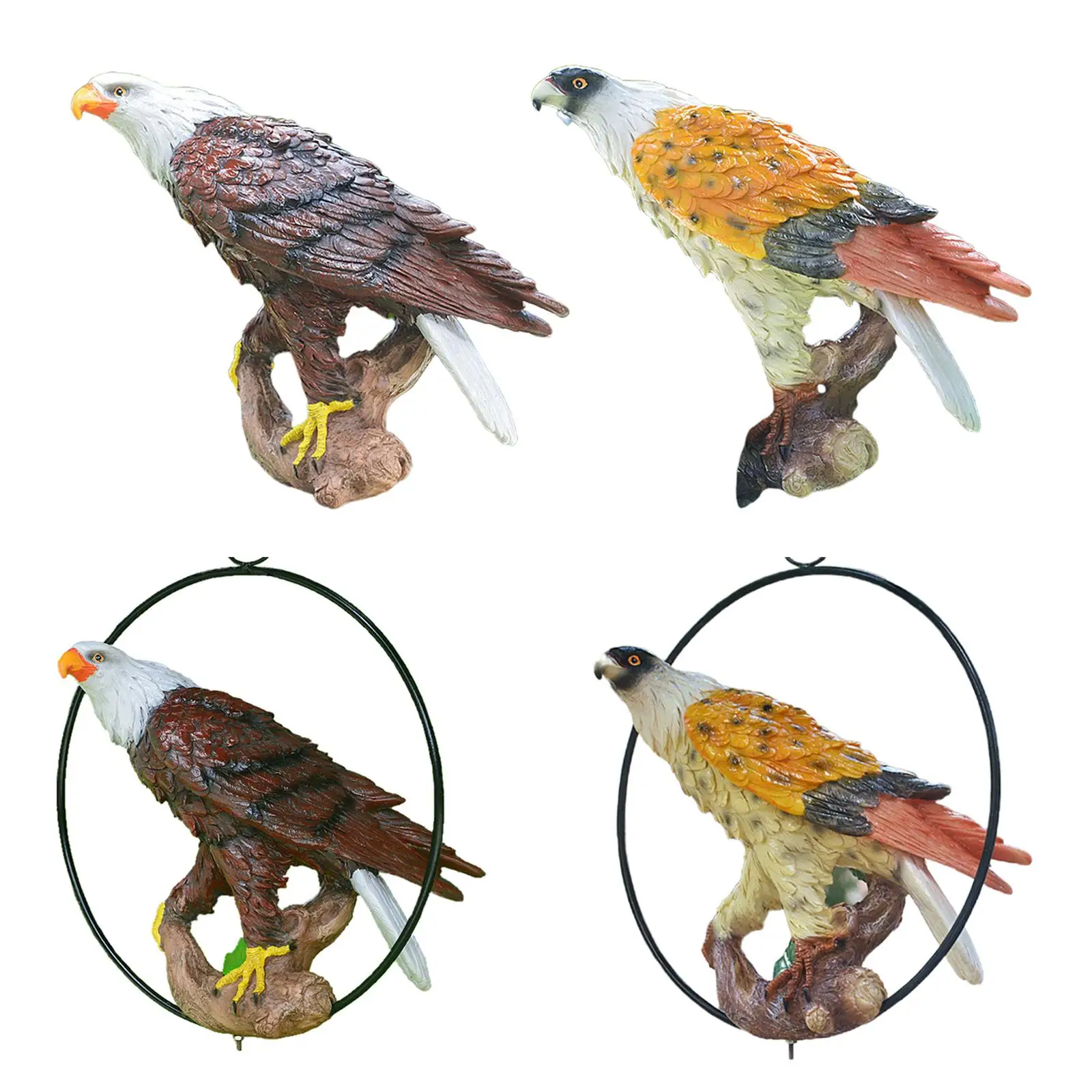 Eagle Decorative Ornament Polyresin Art Simulation Bird for Garden Yard Lawn