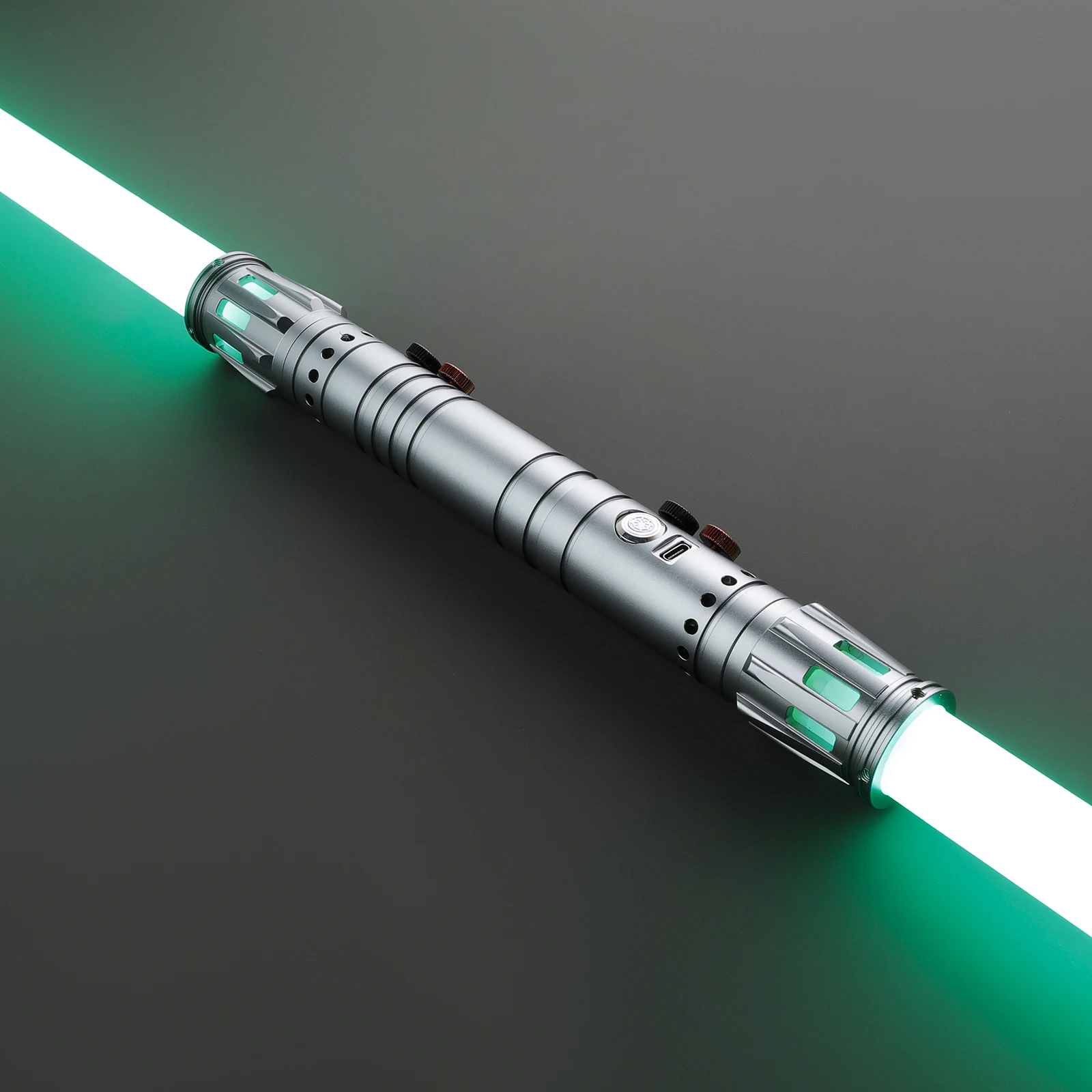DamienSaber Double Blades Lichtschwert Xeno3.0 Pixel Sensitive Smooth Swing Light Sabre Heaving Dueling Laserschwert Metallgriff