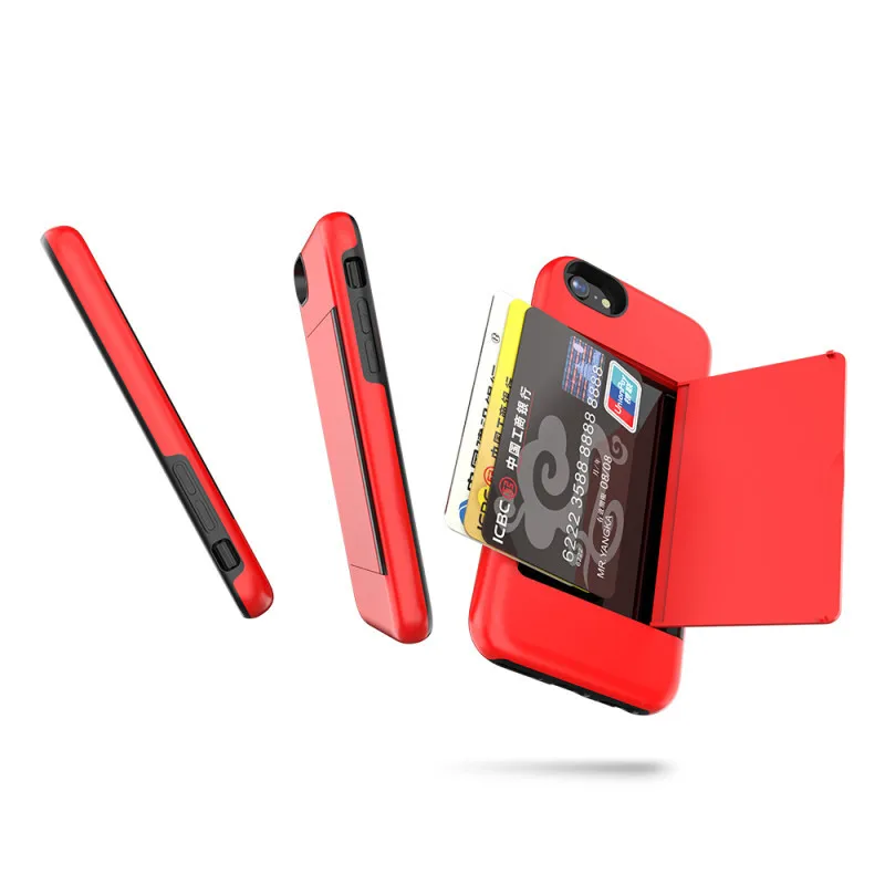 For iPhone 18 Pro Max 17 16 15 14 13 12 11 XS XR SE 2022  6 7 8 Plus Case Candy Color Card Slots Cover Business Capa
