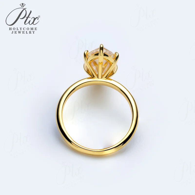 4ct Marquise-Schliff Ring Moissanit Champagnerfarben 925 Sterling Silber Hochzeit Ewige und Romantische Liebesband Holycome Schmuck – Detail 4
