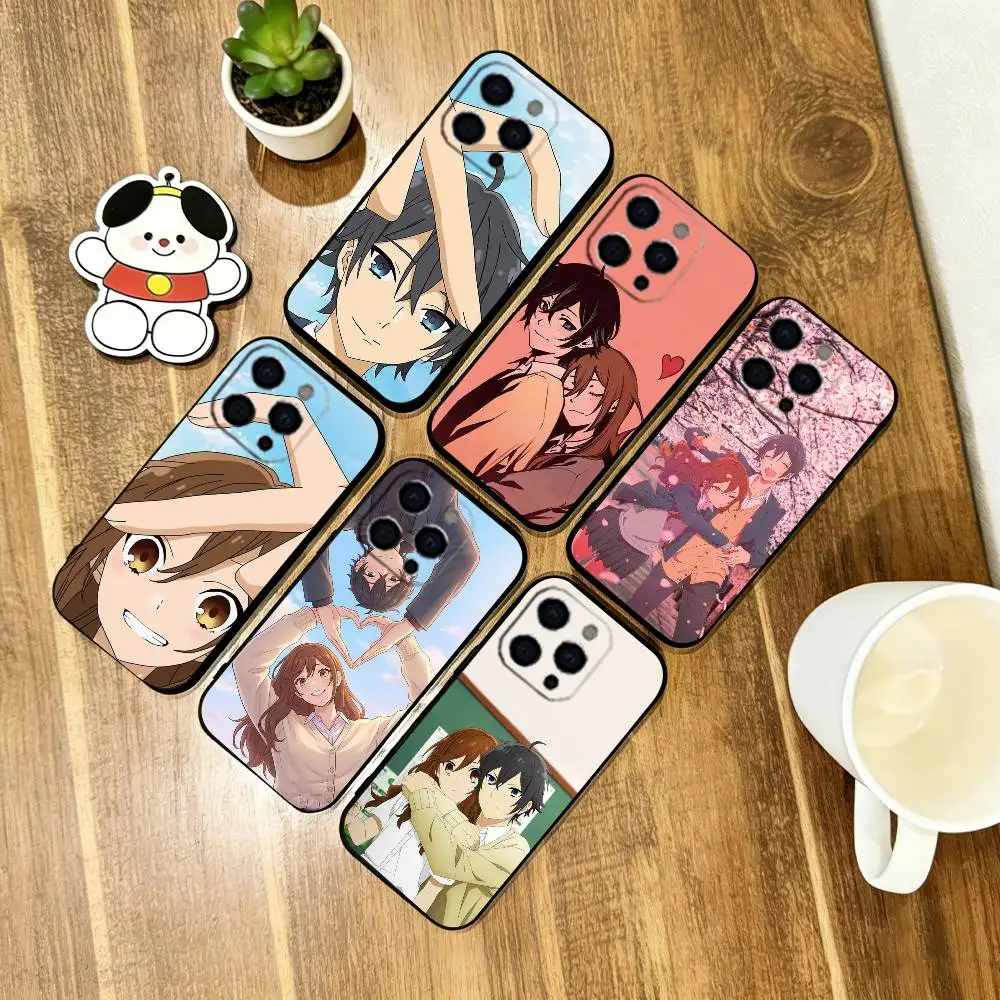 

Horimiya Phone Case Soft Silicone black For IPhone 17 16 15 14 13 12 11 X XR Plus Pro Max Plus