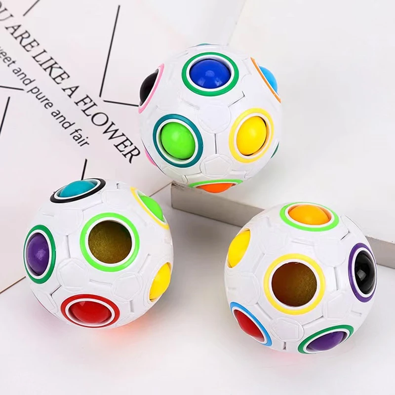 Magic Spheric Cube Rainbow Ball Puzzles Learning Educational Toys For Children Adult Office Anti Stress decompression Creative