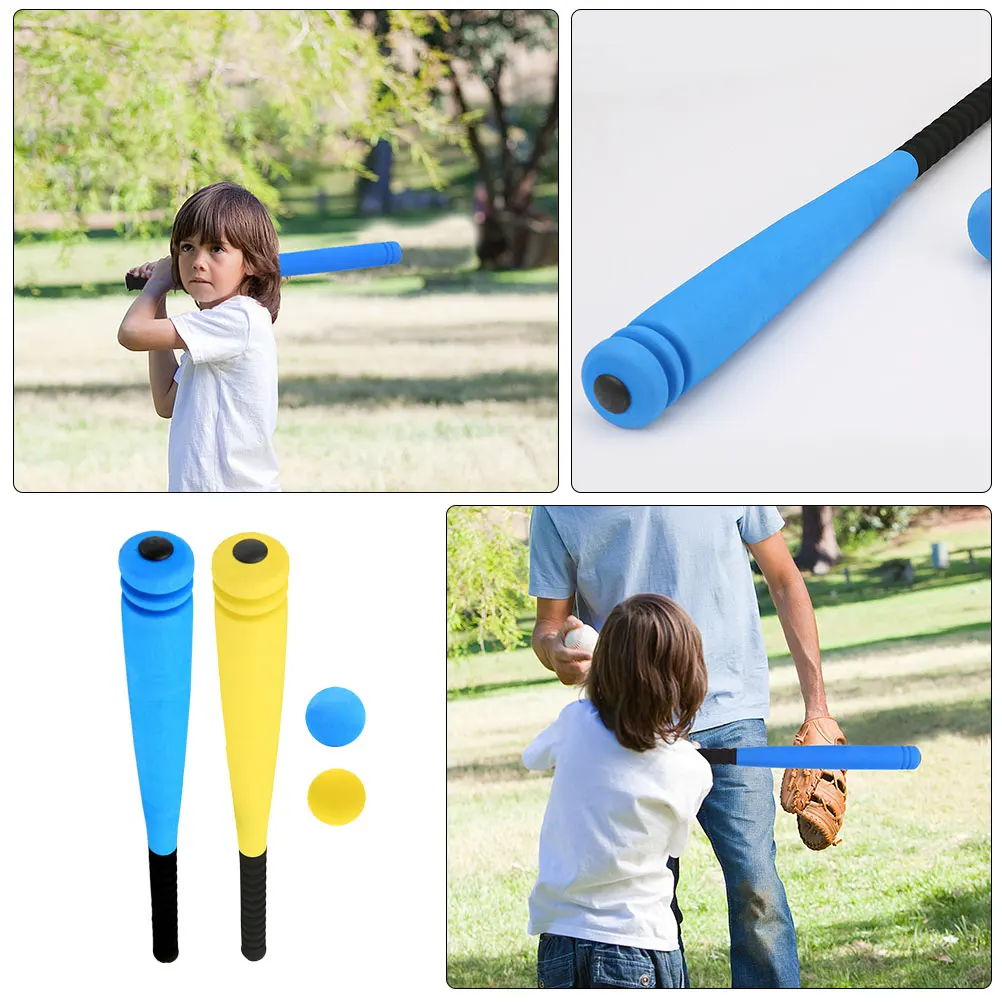2 conjuntos de taco de beisebol infantil, construção de espuma de impacto macio, tamanho portátil para prática de viagem, ideal para jardim de infância físico