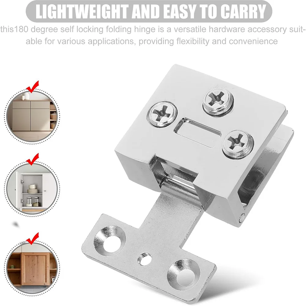 4Pcs Zinc Alloy Glass Door Hinges 90 Degree No Drill For Shower Cabinet Bathroom Office Hardware Accessories