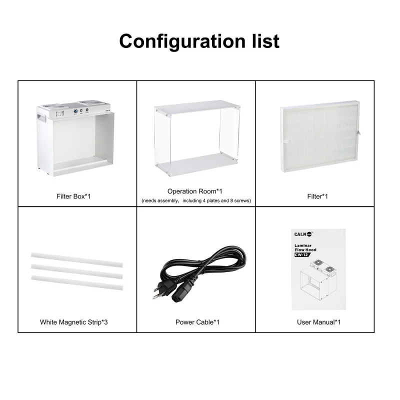 

Clean Bench Workstation Dust-Free Horizontal Air Laminar Flow Cabinet Metal Frame Modern Style for Home Mycology Supplies