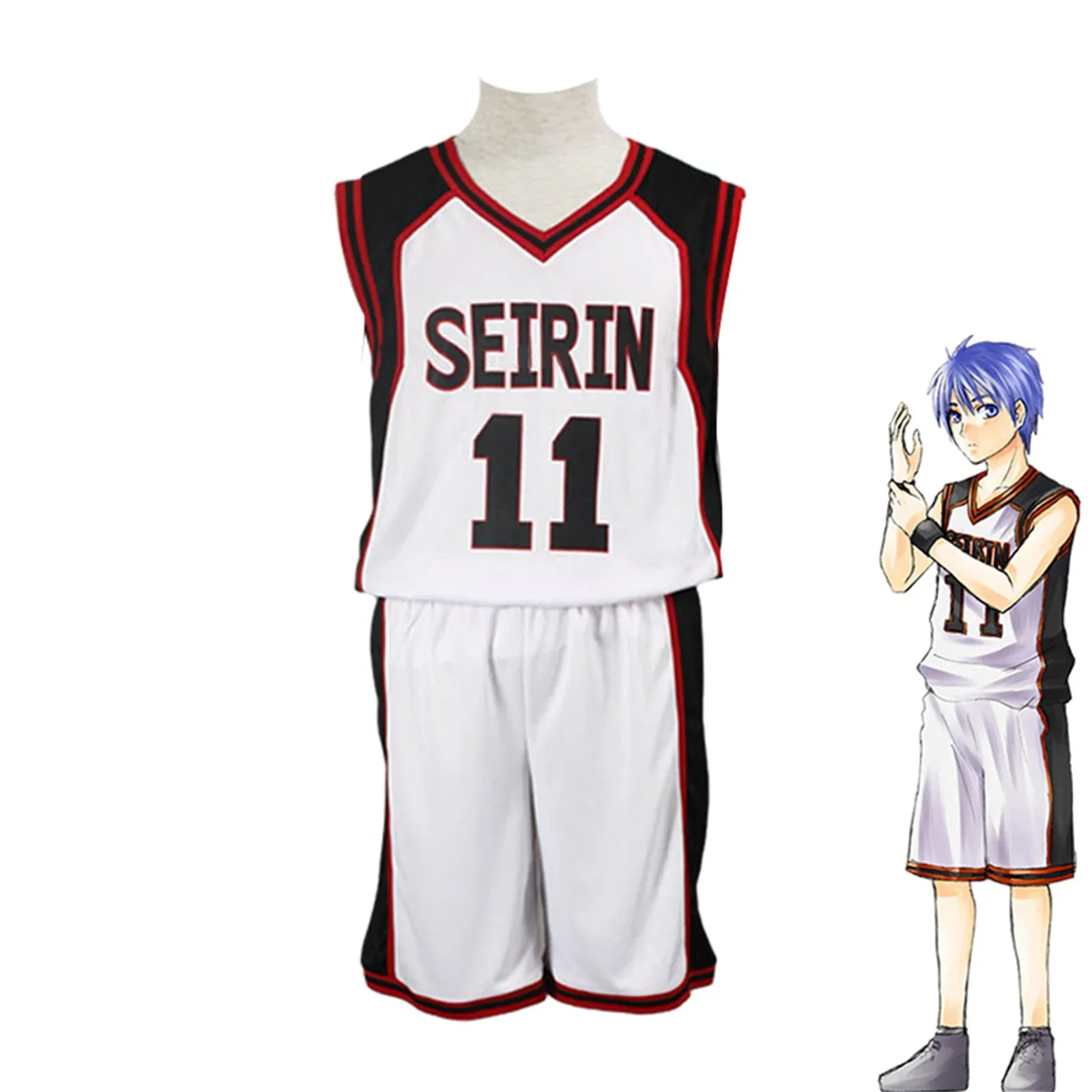 Kuroko no Basket Basuke Cosplay Costume Uniform SEIRIN Basketball Jersey Number 11 Kagami Taiga Sportswear Tees Shorts Men Suit