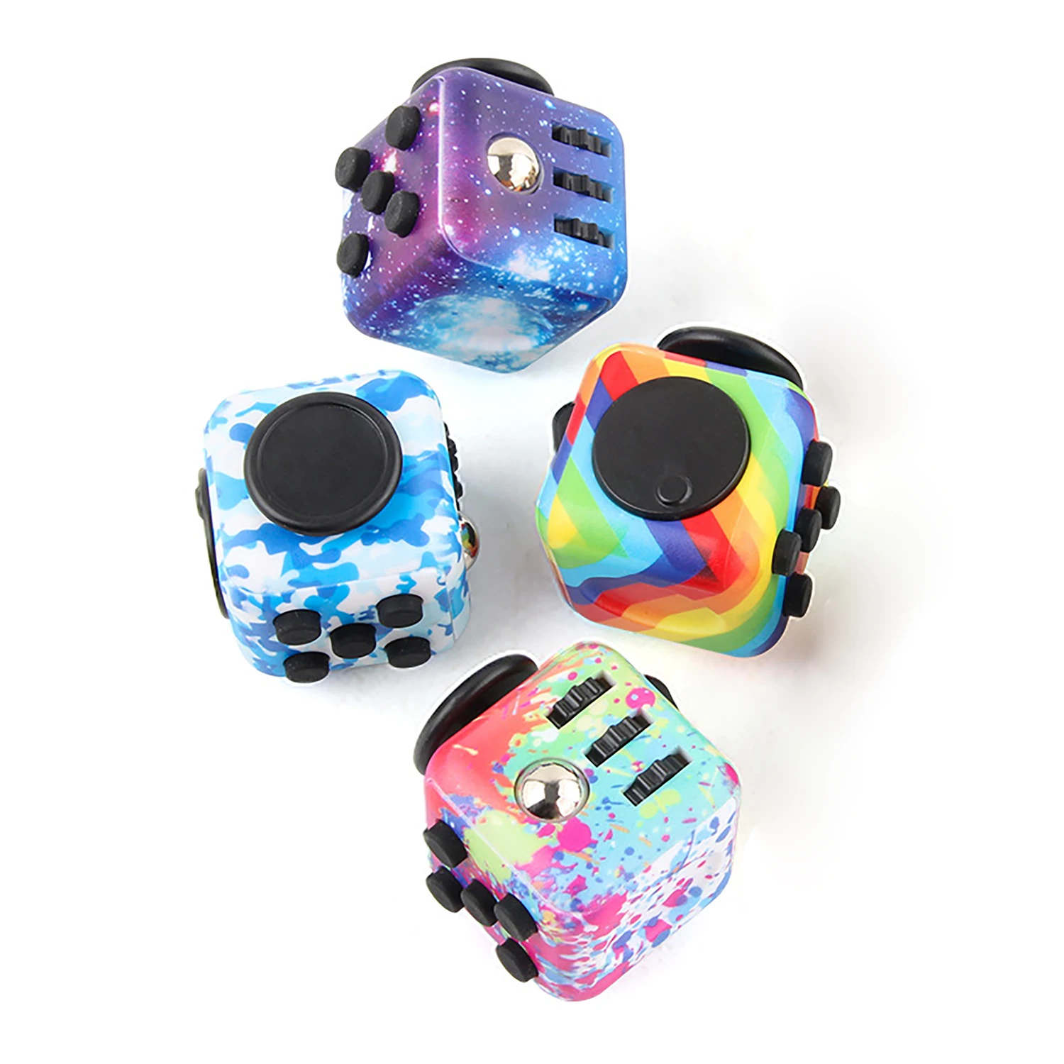 Vinger stressverlichter, 6-zijdige zeef, anti-angst- en stressverlichting