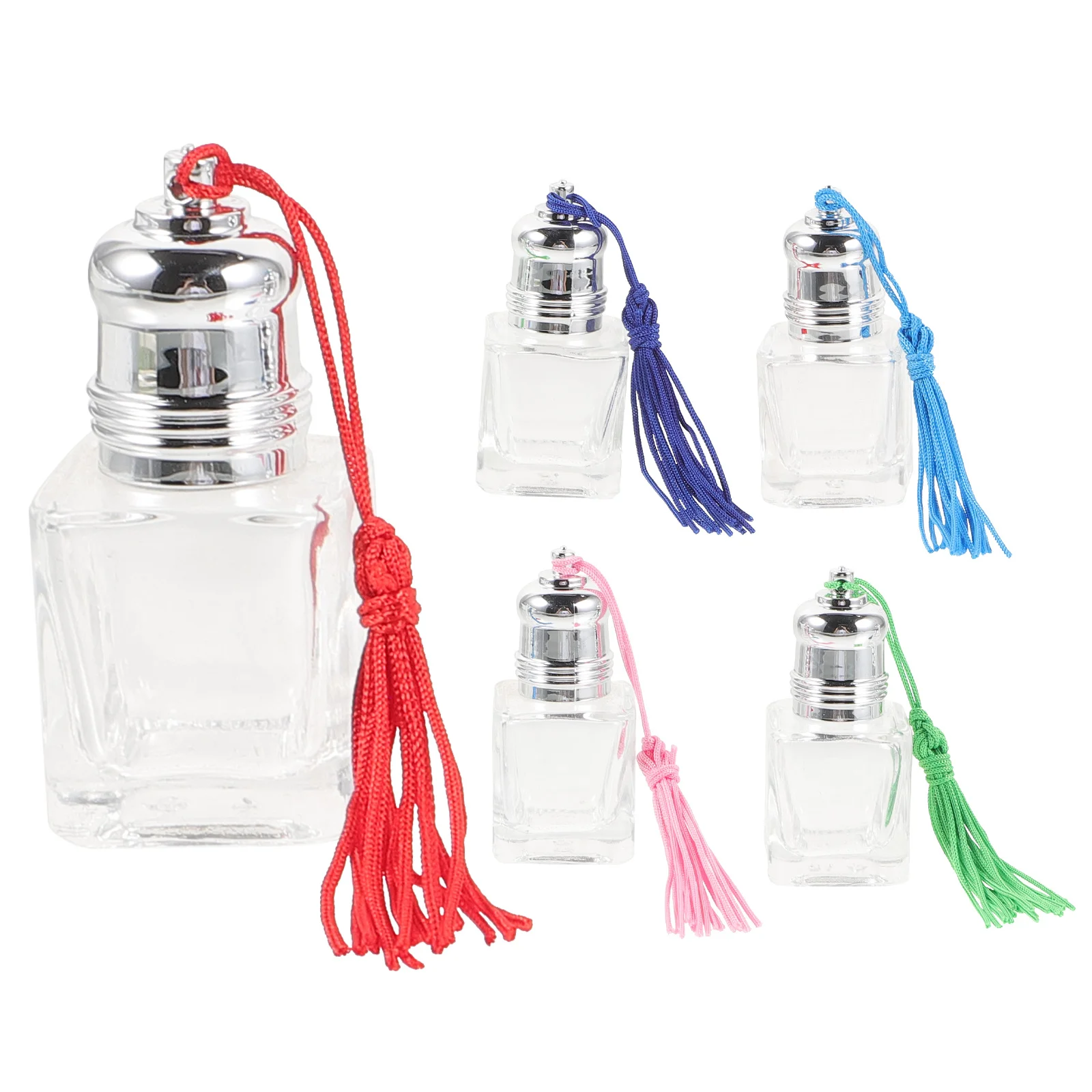 5 قطعة زجاجات عطر قابلة لإعادة الملء زجاجات دوارة زجاجية فارغة زيت طبيعي للسفر مانعة للتسرب زجاجة دوارة محمولة للسفر #4