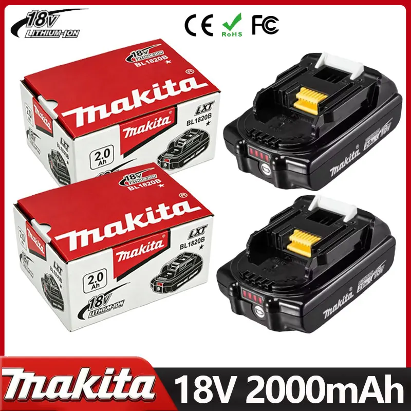 

100% original Makita 18V 2.0Ah Rechargeable Battery for Makita 18V BL1830 BL1830B BL1820 BL1820B Power Tools