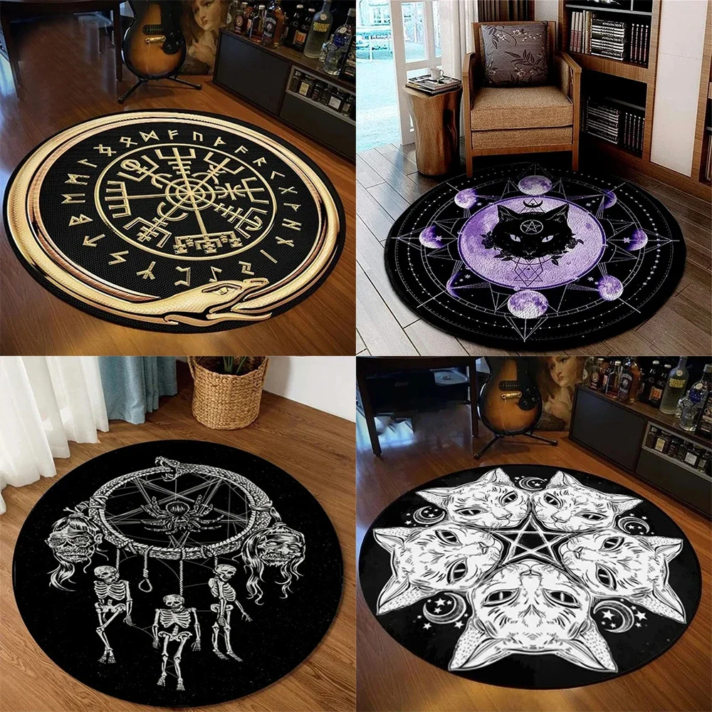 Home decoration personalized carpet Gothic Satan carpet bedroom living room entrance floor mat bathroom absorbent door mat