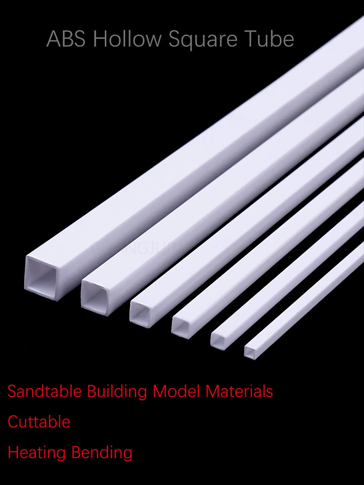 Length 500mm ABS Plastic Pipe Tube Hollow Pipe DIY Model Craft Multi Sizes Model Building Making Rods Sticks Tools