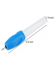 Mini penna per incisione elettrica Macchine per intaglio in miniatura blu fai-da-te per strumento per incisione su pietra di vetro, metallo, legno di plastica