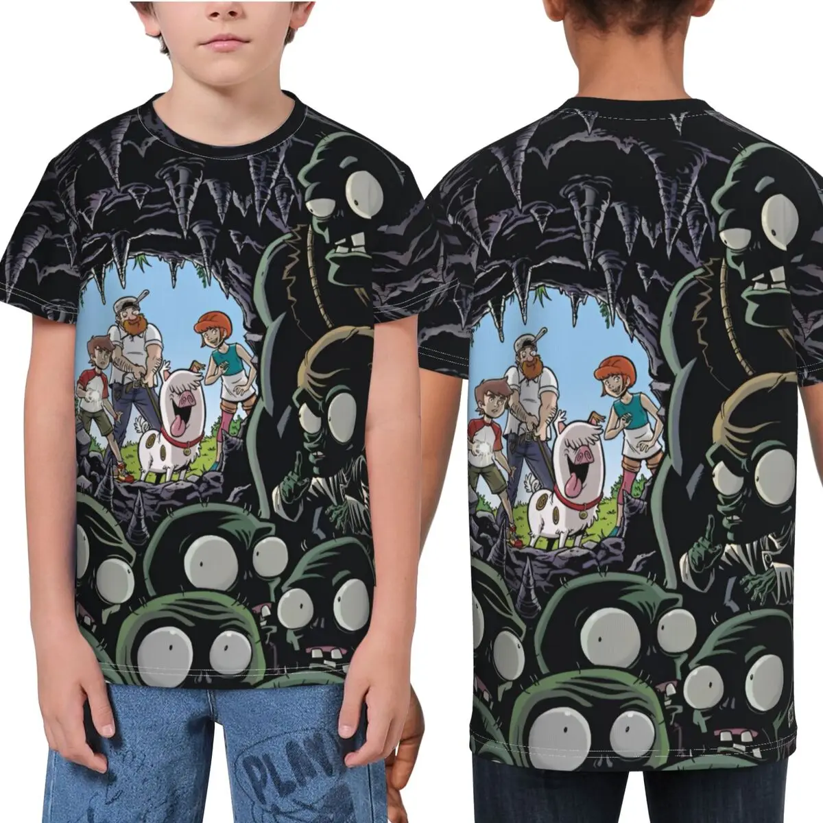 HOT Game P-Plants Vs. Zombies 3D Print Cool Breathable T-Shirt Summer keyword1 Casual T-Shirt Tee Shirt For Boy Girl Top Tee Hot