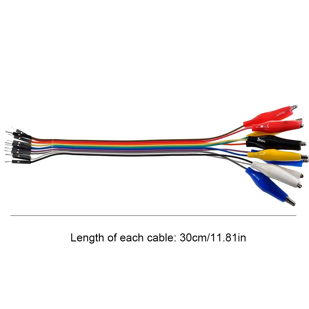 Цветной конец зажима типа «крокодил» 20 см/30 см, зажимы типа «крокодил», перемычка, зажим для электрода «сделай сам», провод «крокодил», мужской и женский для Arduino