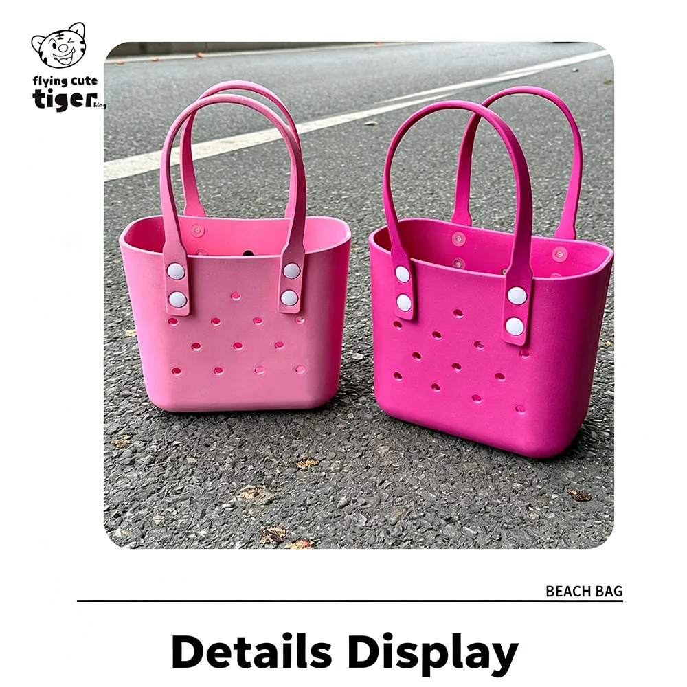 Bento-Tasche im koreanischen Stil, neues Modell, Eva Beach DIY, perforiert, modische Outdoor-Handtasche, tragbar, wasserdicht, schlicht – Detail 6