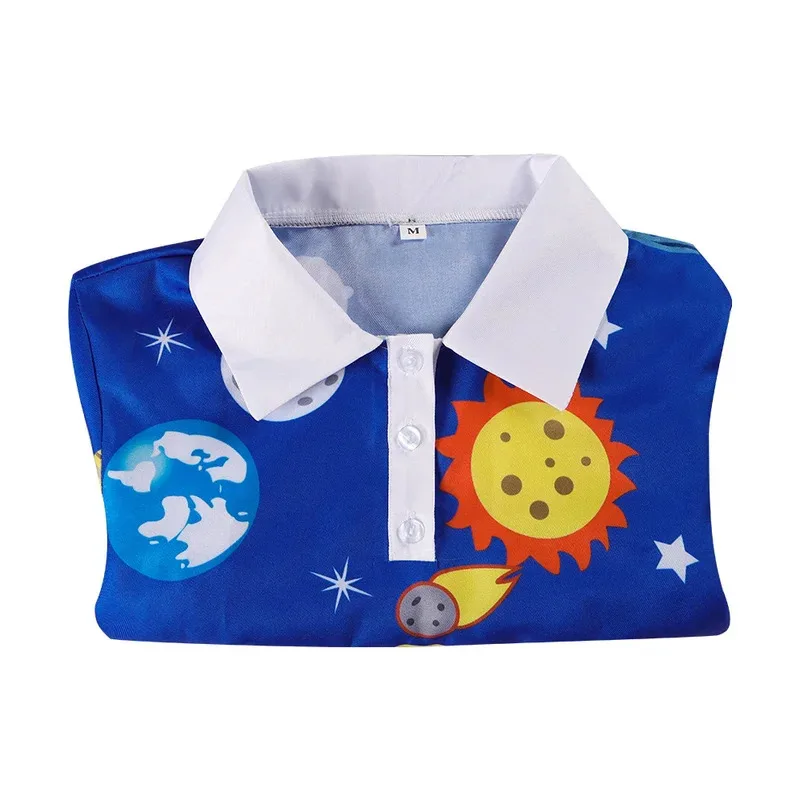 The Magic School Bus Miss Frizzle Costume Women Halloween Costumes Teacher Cosplay Outfit Vintage Blue Long Sleeve Dress goi/6