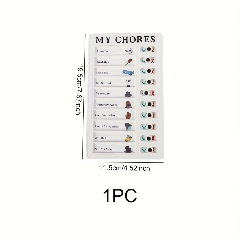 Multi-purpose Checklist Memo Board Reusable My Chores Checklist Board for RV Home Wall School Classroom Kid Self-discipline Card