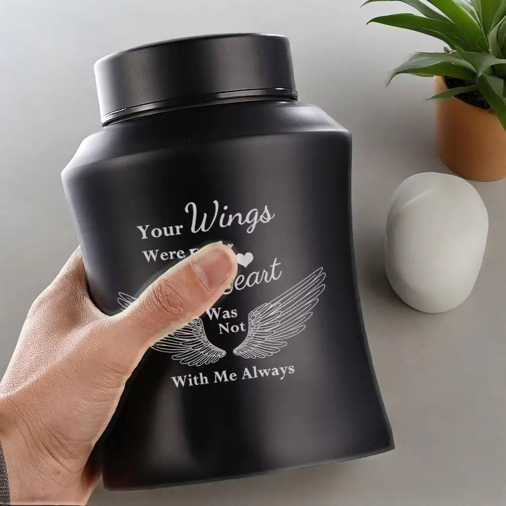 

1pc Urns For Ashes Decorative Urns For Adult Human/Pet Ashes Large Stainless Steel Cremation Urns For Ashes Pet Memorial Gift