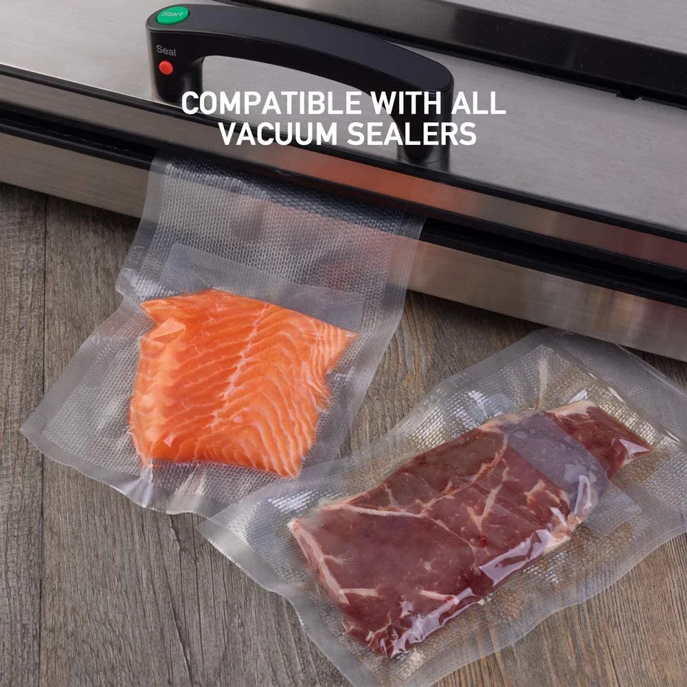 100 pcs Vacuum Sealer Bags  for Food Saver, Seal a Meal, Grade, Heavy Duty, Great for vac storage, Meal Prep or Sous Vide