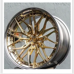 Chrome golden alloy forged wheels 20inch 5X112 5X114 5X130 5X120 concave car rims