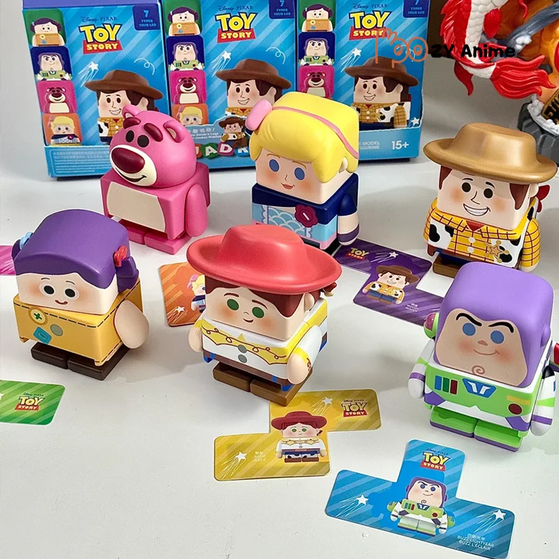 Disney Toy Story Pixar Power Square Series Mysterious Blind Box Trendy Toys Buzz Lightyear Doll Ornaments Holiday Gift