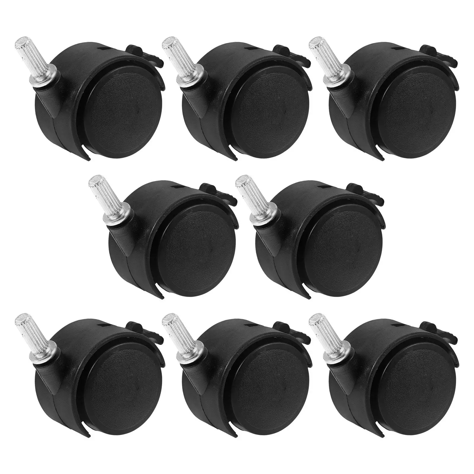 8Pcs Universal Plastic Swivel Caster Wheels for Rolling Clothes Rack Laundry Cart Flowerpot Stand Garment Rack Furniture Trolley