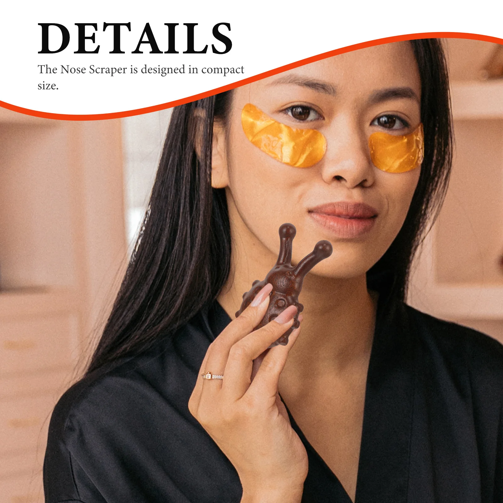 

Wood Nose Massager Scraper Compact Portable Comfortable Use Promote Blood Circulation Metabolism Nose Scraper Scraping Board