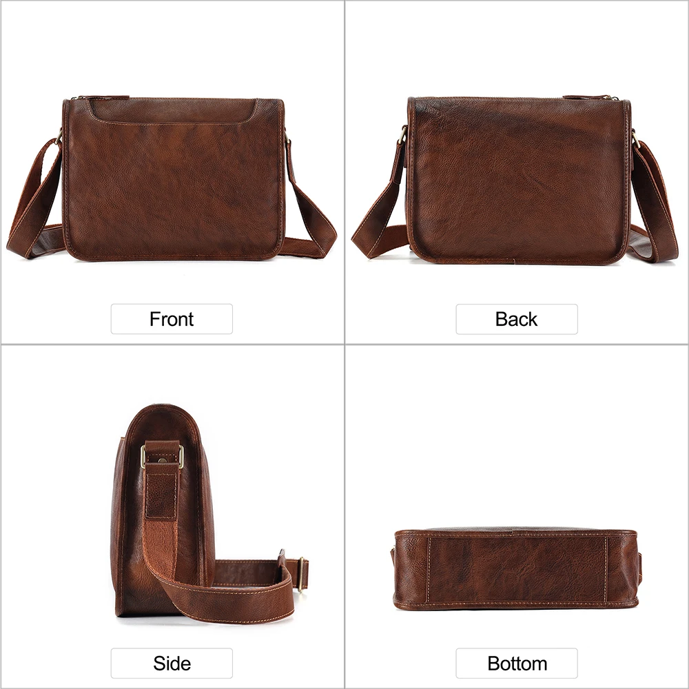 Imagem -02 - Joyir Couro Genuíno Pequeno Bolsa do Mensageiro Clássico dos Homens Bolsa de Ombro Trabalho Busniess Crossbody Bolsa para 9.7 Tablet Bolsa Nova