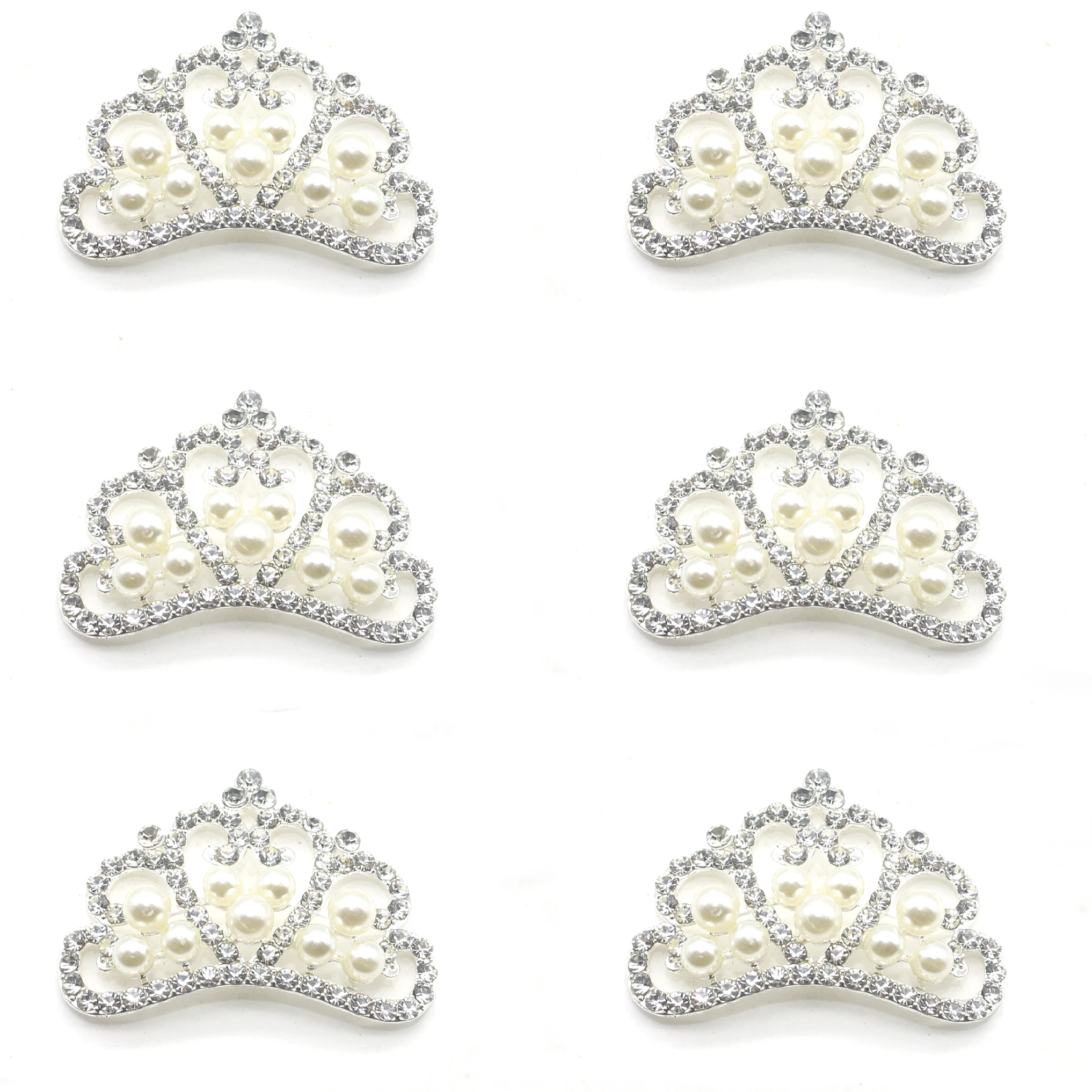 

Жемчужная Корона из сплава 46*37 мм, аксессуары для украшения волос, романтическое свадебное приглашение, Бант «сделай сам»