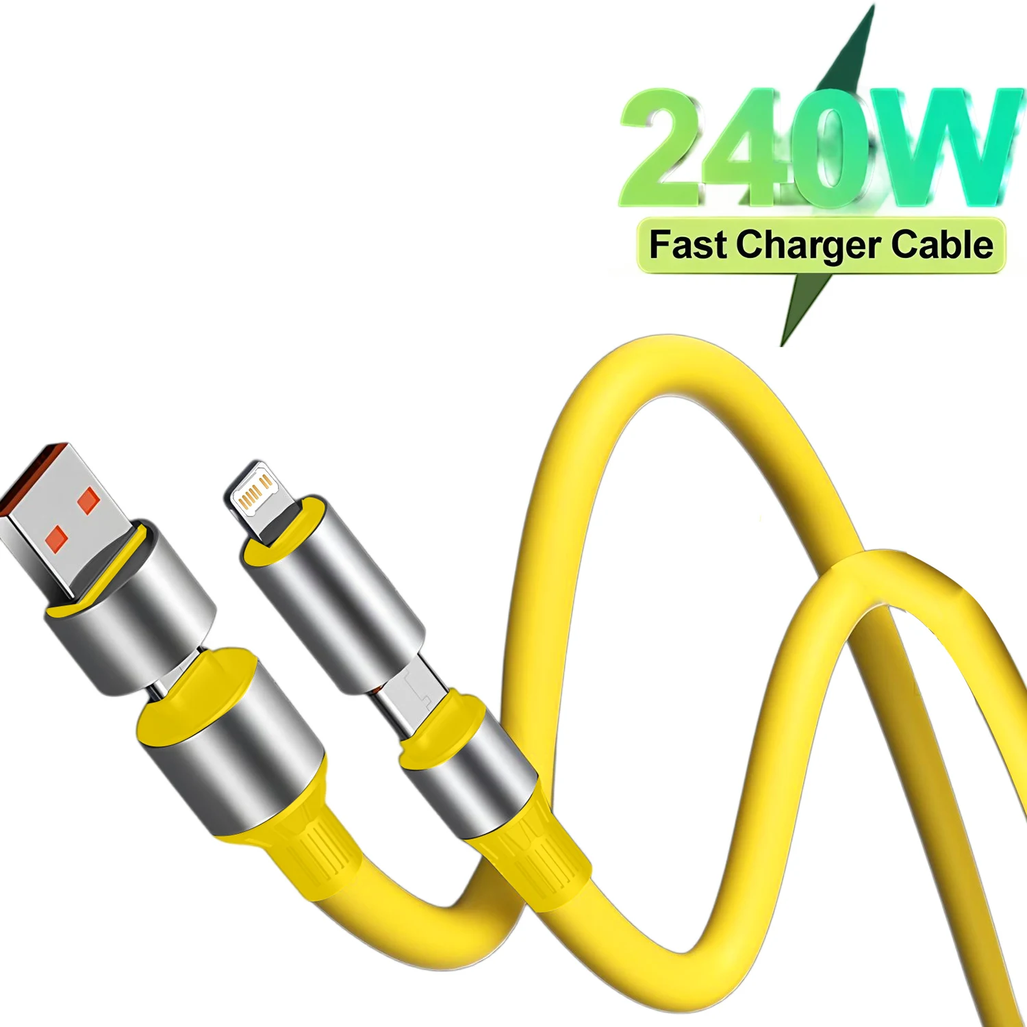 240W 4-in-1 Fast Charging Data Cable Type-C To Type-C Cable For iPhone 15 Samsung Huawei Xiaomi Phone Cable