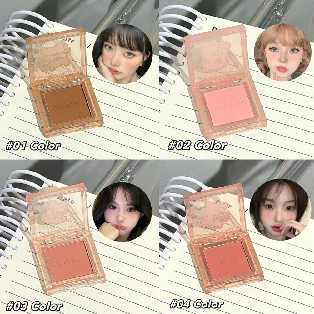 Monocromatico Blush Matte Natural Cheek Tint Waterproof Makeup Blush Powder Palette Rouge Face Brightening Contour cosmetici femminili