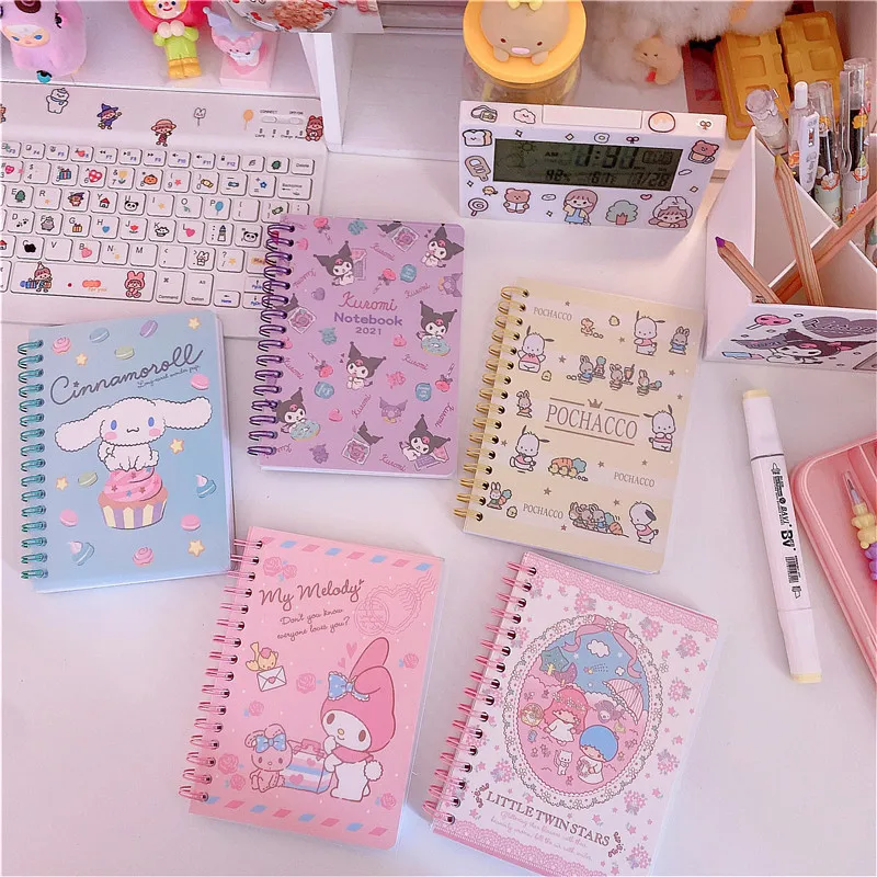 Imagem -02 - Cadernos Sanrio Melody Hello Kitty Kuromi Cinnamoroll Diário Agenda Planejador Semanal Writing Notepad Material Escolar Bonito Atacado