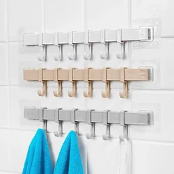 Storage Hook Cupboard 6 Hook Home Organizer Storage Rack Multifunction Kitchen Pantry Towels Hanger Wardrobe Rack